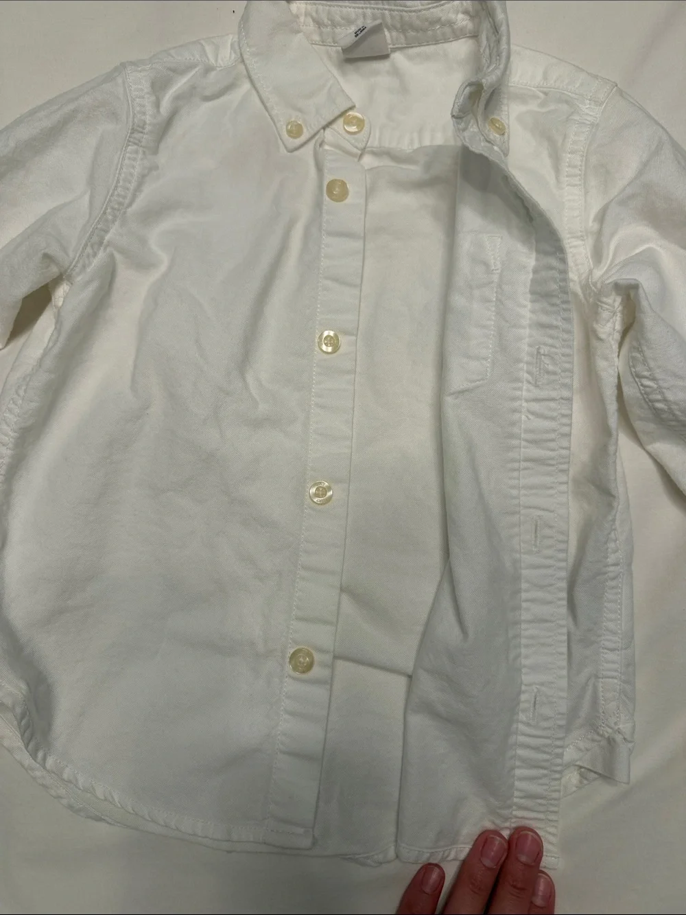 GAP White Button-Down Shirt with Embroidered Pocket